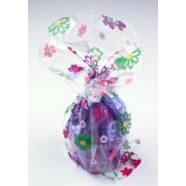 Sachet SOS imprimé fleurs 8.9x5.1x19.1cm (100 pièces) [G3FG]