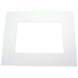 Passe partout Blanc éclatant 7.5 x 11.5cm pour le découpage intérieur. 30.5 x 40.6cm (25 Pièces) [MS30041]