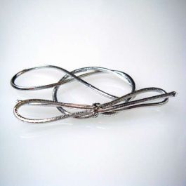 Ruban élastique de décoration Vinyle Stretch à dérouler argent métallique 25,5 cm (50 Pièces) [10MS]
