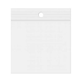 Sachet zip à transparence cristalline 75 microns avec trou pour suspension 7,6x7,6cm (100 pièces) [Z3R33]
