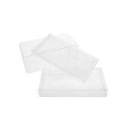 Boites cadeau plastique à transparence cristalline 11.1 x 1.6 x 21.1cm (25 Pièces) [FPB156] DÉSTOCKAGE!