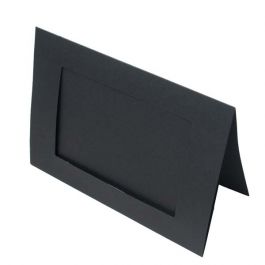 Carte passe-partout noir avec découpage rectangulaire intérieur de 10 x 15cm pour photos ou impressions de 10.8 x 15.8cm à 12.5x17.5cm. 240g 13.0 x 17.8cm (25 Pièces) [PJ02113]