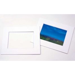 Double passe partout Blanc/Blanc 19 x 24cm pour le découpage intérieur. 27.9 x 35.6cm (10 Pièces) [MT20002]