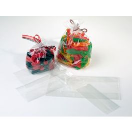 Sac à soufflet transparence cristalline 8.9x5.7x30.5cm (100 pièces) [GB26]