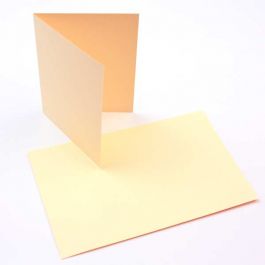 Glückwunschkarten Hellgelb 14x10,8cm (50 Stück) [PC206]