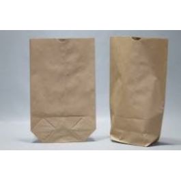 Sac en papier kraft marron avec fond en X - 70 grammes 14x22cm (100 pièces) [PAK1412]