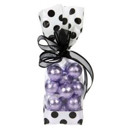 Sachet SOS imprimé blancs avec pois noirs 6.7x4.8x27.3 cm (100 pièces) [G2WB]