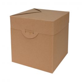 Boite à fond automatique 15 x 15 x 16 cm Marron (100 pcs) [FP-POP002]