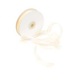 Ruban Bords Satiné ivoire 1.5cm x 23 mètres  (1 Pièce)   [RIBSEIVR]