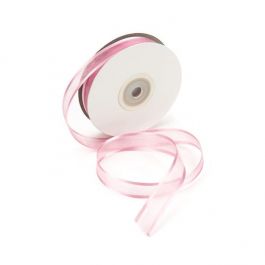 Ruban Bords Satiné rose clair 1.5cm x 23 mètres  (1 Pièce)   [RIBSELPK]