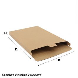 Carton pour Colis 16 x 25 x 2,9 cm Marron (100 pcs) [FP-VPD007]