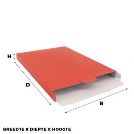 Carton pour Colis 24 x 35 x 2,9 cm Rouge (50 pcs) [FP-VPD017]