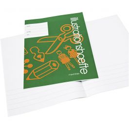 Schulheft mit Raum für Zeichnungen/Bilder, 5 linien, A4, Größe 21x29,7 cm, 64 , 25 Stk/ 1 Pck [HOB-115295]