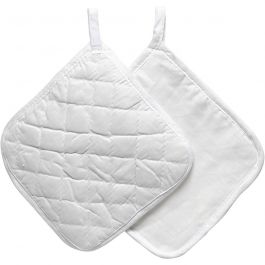 Topflappen, Weiß, Größe 20x20 cm, 145 g, 10 Paar/ 1 Pck [HOB-44460]