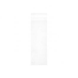 Sachet plastique transparence cristalline 8,1x22,7cm avec Rabat Adhésif (100 pièces) [B38]