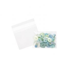 Sachet plastique transparence cristalline 9x6,5+3cm avec Rabat Adhésif (100 pièces) [B3X2T]