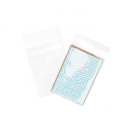 Sachet plastique transparence cristalline 9,7x13,2cm avec Rabat "Sécurisée" (100 pièces) [B3X5PC]