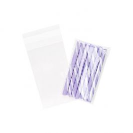 Sachet plastique transparence cristalline 8,5x14,5+4cm avec Rabat Adhésif (100 pièces) [B3X5T]