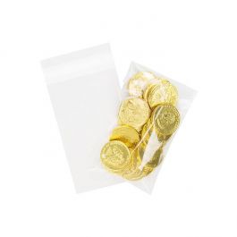 Sachet plastique transparence cristalline 9,5x15,5+4cm avec Rabat Adhésif (100 pièces) [B3X6]