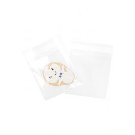 Sachet plastique transparence cristalline 11,9x11,7cm avec Rabat Adhésif (100 pièces) [B44M]