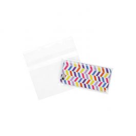Sachet plastique transparence cristalline 15x11,4cm avec Rabat "Sécurisée" (100 pièces) [B45PC]