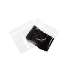 Sachet plastique transparence cristalline 16x11,5+4cm avec Rabat Adhésif (100 pièces) [B46]