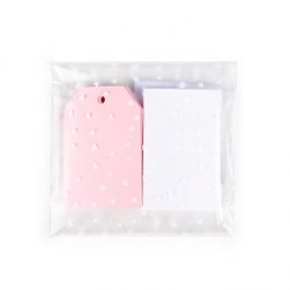 Sachet Plastique glacés 14x14 cm Avec coeurs et rabat adhésif (100 pièces) [B55FHXL]