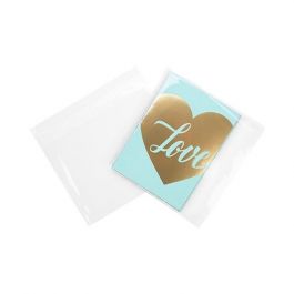 Sachet plastique transparence cristalline 20x14,6cm avec Rabat Adhésif (100 pièces) [B5XL]