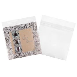 Sachet plastique plat grand format 21x20,5cm Refermable par Rabat Adhésif (100 pièces) [B88S]