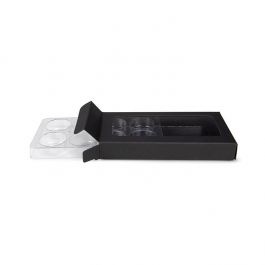 Schachteln schwarz für handgemachte Süßigkeiten, Runde Einsatz 7x2.1x13.8 cm (25 Stück) [CNDYR272B]