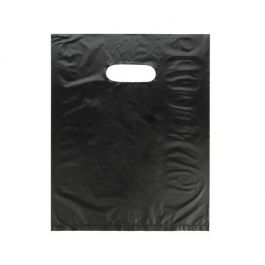 Sac à poignées noir 30x28 cm (100 Pièces) [H1215BK3]
