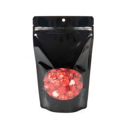 Pochettes doypack noires 13 x 7,9 x 20,6 cm avec trou de suspension (100 pièces) [ZBGO3BH]