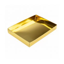 Fonds de boîte en papier or brillant 13,7 x 2,5 x 19,1 cm (25 pièces) [SG15]