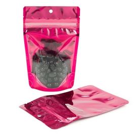 Doypack avec dos fuschia 10.2 x 6 x 15.2 cm (57 g) (100 pièces) [ZBGB2FS]