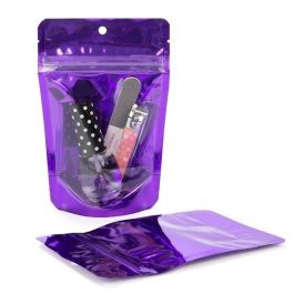 Doypack avec dos violet 10.2 x 6 x 15.2 cm (57 g) (100 pièces) [ZBGB2VL]