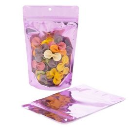 Standbodenbeutel Transparent/Pink 13x7.9x20.6cm | 110 Gramm (100 Stück) [ZBGB3PK]