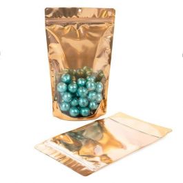 Doypack avec dos orange brillant 17.1 x 8.9 x 28.6 cm (340 g) (100 pièces) [ZBGB4PC]