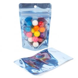 Doypack avec dos bleu brillant 10.2 x 6 x 15.2 cm (57 g) (100 pièces) [ZBGB2BL]