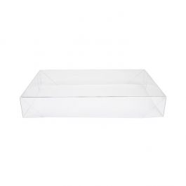 Couvercle Pliant et Transparence Cristalline 15,4x3,8x24,3 cm Transparent (25 pièces) [BT13]