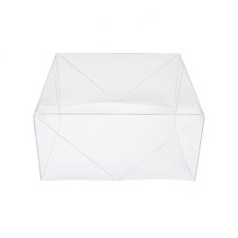 Couvercle Pliant et Transparence Cristalline 15,4x7,6x15,4 cm Transparent (25 pièces) [BT14]
