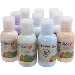Peinture acrylique de luxe PRIMO, couleurs pastel, 10x125 ml/ 1 Pq. [HOB-638394]