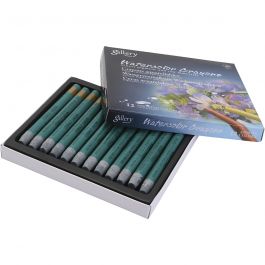Pastels à la cire aquarellables, petrol (706), 12 pièces/ 1 Pq. [HOB-427358]