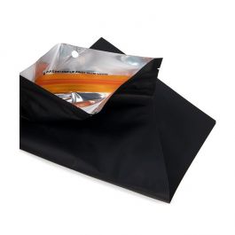 Sachets à fermeture éclair avec fermeture à glissière de sécurité enfant, couleur noir mat, 7,6x11,4 cm (100 pièces) [CRHZB3MB]