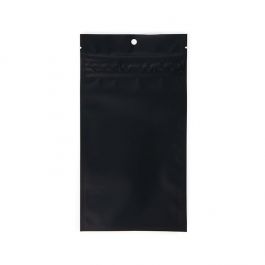 Sachets à fermeture éclair avec fermeture à glissière de sécurité enfant, couleur noir mat, 10,2x16,5 cm (100 pièces) [CRHZB5MB]