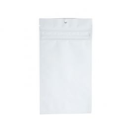 Sachets à fermeture éclair avec fermeture à glissière de sécurité enfant, couleur blanc mat, 10,2x16,5 cm (100 pièces) [CRHZB5MW]