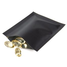 Sachet à sécurité enfant noir mat, 6.4 x 8.9 cm (100 pièces) [CRB1B]