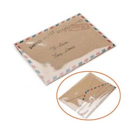 Sachet plastique transparence cristalline 11x8+3cm avec Rabat Adhésif (100 pièces) [B34]