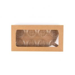 Schachteln Kraft für handgemachte Süßigkeiten, Runde Einsatz 7x2.1x13.8 cm (25 Stück) [CNDYR273]