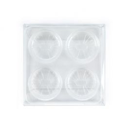 Schachteln für handgemachte Süßigkeiten, Runde Einsatz 7x2.1x6.8 cm (25 Stück) [CNDYR276]