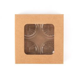 Schachteln Kraft für handgemachte Süßigkeiten, Runde Einsatz 7x2.1x6.8 cm (25 Stück) [CNDYR277]